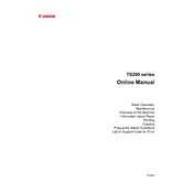 Canon TS200 Series manual cover