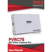 Pyle PVRC75 Video Recorder manual cover