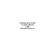 Yamaha Electone F-400 Keyboard manual cover