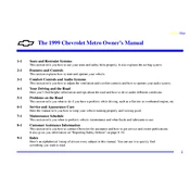 Chevrolet Metro 1999 manual cover