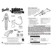 Barbie Mattel Salon Surprise 54215 Toy manual cover