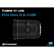 Canon Ultrasonic EF24-70mm f 2.8L II USM manual cover