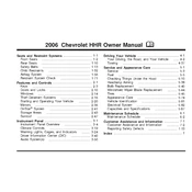 Chevrolet HHR 2006 manual cover