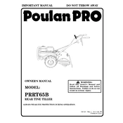 Poulan Pro PRRT65B Tiller manual cover