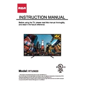 RCA RTU5820 TV manual cover