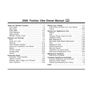 Pontiac Vibe 2008 manual cover