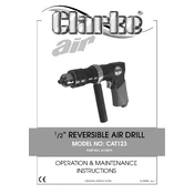 Clarke 3110879 CAT123 Reversible Air Drill manual cover