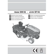 Efco EF 92 Tractor manual cover