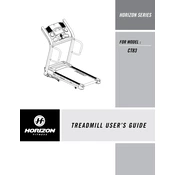 Horizon Fitness CT83 2008 Treadmill manual cover