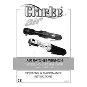 Clarke 3110400 CAT21B Air Ratchet Wrench manual cover