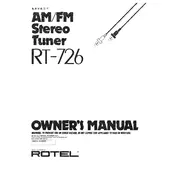 Rotel RT-726 Tuner manual cover