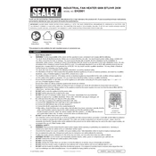 Sealey EH2001 Heater manual cover