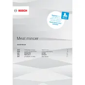 Bosch Meat Mincer MUZ5FW1GB Kitchen Machine manual cover