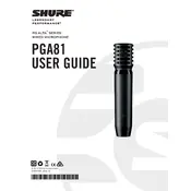 Shure PGA81 Microphone manual cover