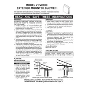 Viking VDVE900 Ventilator manual cover