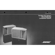 Bose 201 Series II Loudspeaker System manual cover