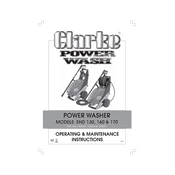 Clarke 7330560 EHD130 Power Washer manual cover