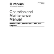 Perkins 4016-61TRS1 Engine manual cover