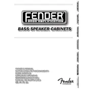 Fender 215 Pro FBA Speaker Cabinet Speaker manual cover