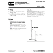 Toro HoverPro 450 02622 Transport Wheel Kit manual cover