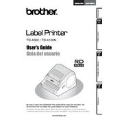 Brother TD-4000 manual cover