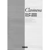 Yamaha Clavinova CLP-200 Piano manual cover