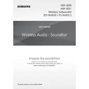 Samsung HW-J650 Soundbar manual cover