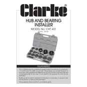 Clarke 1801431 CHT431 Hub Bearing Installer manual cover