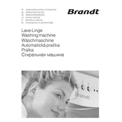 Brandt WTC1398EC Washing Machine manual cover