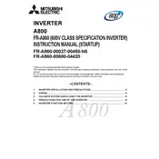 Mitsubishi A800 FR-A860 Inverter manual cover