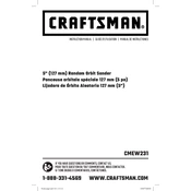 Craftsman CMEW231 Sander manual cover