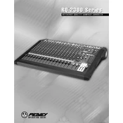 Peavey RQ 2300 Series Mixer manual cover