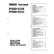 Yamaha PSS-103 Keyboard manual cover