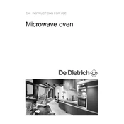 De Dietrich DME785B Microwave Oven manual cover