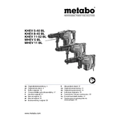 Metabo KHEV 8-45 BL Hammer manual cover