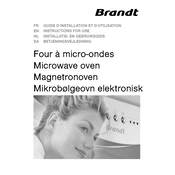 Brandt ME1030B Microwave Oven manual cover