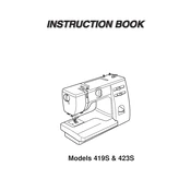 Janome 419S manual cover