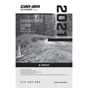 Can-Am Outlander 650 2021 Vehicle manual cover