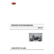 Moto Guzzi 1200 SPORT 4V ABS Motorcycle manual cover