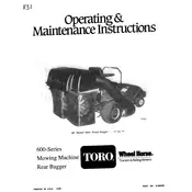 Toro Wheel Horse 07-11BY01 Bagger manual cover