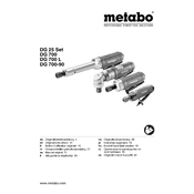 Metabo DG 700 L Grinder manual cover