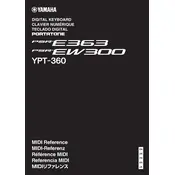 Yamaha PSR-E363 Keyboard manual cover