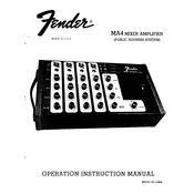 Fender MA4 Mixer Amplifier Audio Mixer manual cover