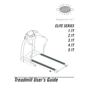 Horizon Fitness Elite 1.1T 2005 Treadmill manual cover