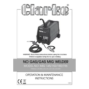 Clarke 6014505 MIG145 No Gas Gas Mig Welder