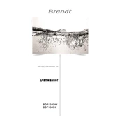 Brandt BDF534DW Dishwasher manual cover