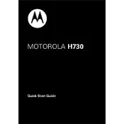 Uniden Motorola H730 Headset manual cover