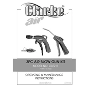 Clarke 3120528 CAT211 3 Piece Air Blow Gun Kit manual cover