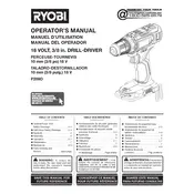 Ryobi P209D Drill manual cover