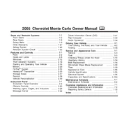 Chevrolet Monte Carlo 2005 manual cover